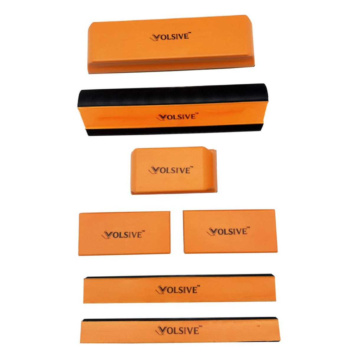 VOLSIVE 7pcs Hand Sanding Block Set, Rectangle Handheld Sanding Pad, Hook and Loop Interchangeable Assorted Shapes, for Sanding or Polishing in Auto VOLSIVE