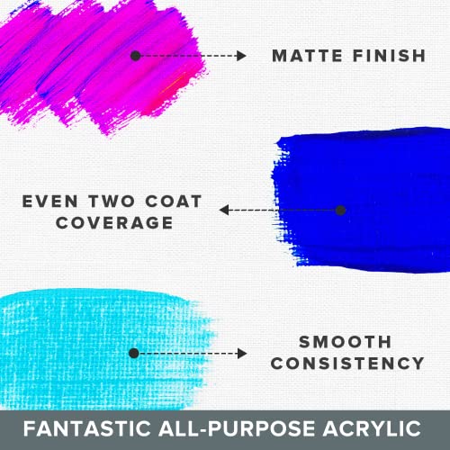 DecoArt Acrylic 2 oz 12 Count Brights Craft Paint Value Pack, 2 Fl Oz (Pack of 12), 24 Oz DecoArt