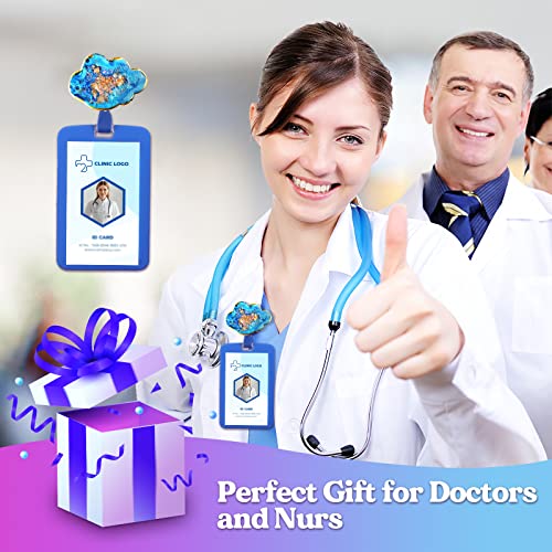 LET'S RESIN 2Pcs Resin Mold, 24 Cavities Badge Reel Molds for Resin, Phone Grip Mold for UV Resin,Epoxy Resin,Casting Molds for DIY Resin Keychain LET'S RESIN