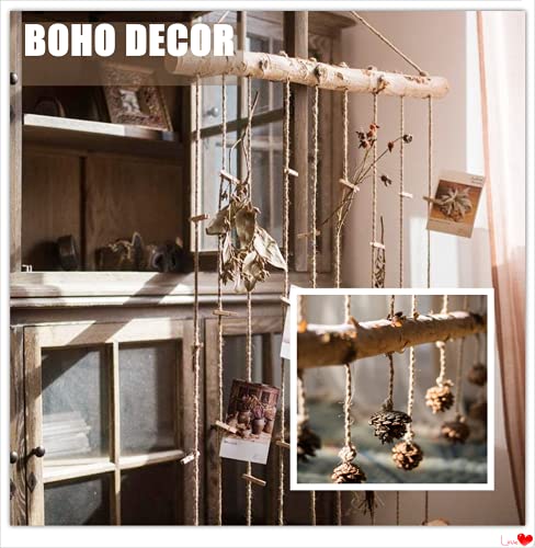 BYHER 15-Inch White Birch Logs for Decoration - Decorative Farmhouse Home Wall Hanging Decor (15 Inch) BYHER