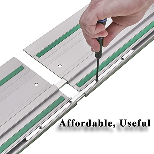Guide Rail Connector Set P-20177 for Makita Track Saw Long Cuts, Also Compatible with Festool, Fit for DeWalt in Integrated Guide Rail T-Slots for WOUILNIA