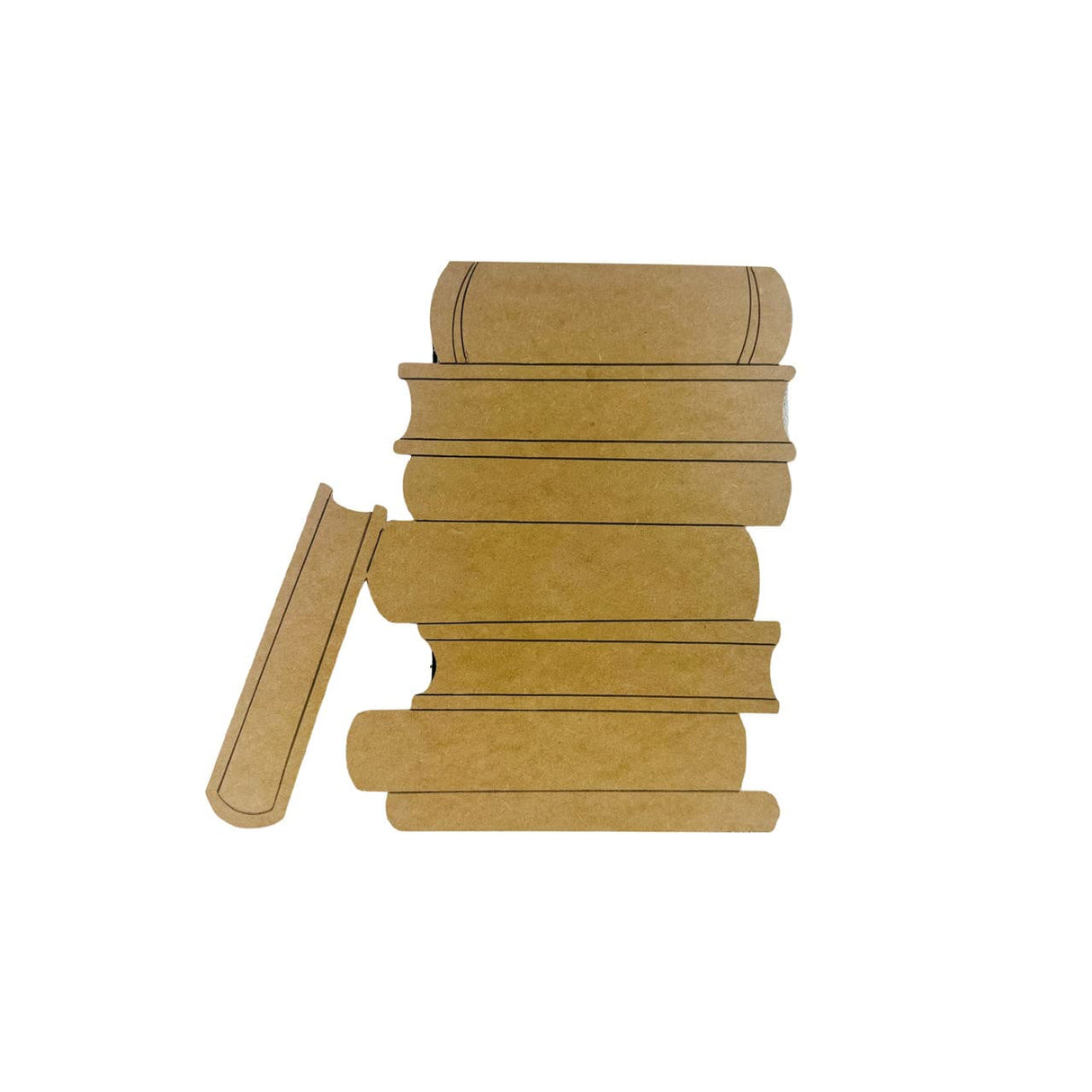 Stacked Books Shape, Unfinished Wood Craft, Build-A-Cross Build-A-Cross