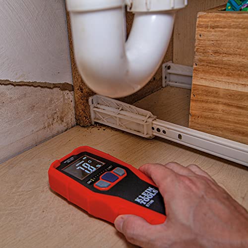 Klein Tools ET140 Pinless Moisture Meter for Non-Destructive Moisture Detection in Drywall, Wood, and Masonry; Detects up to 3/4-Inch Below Surface Klein Tools