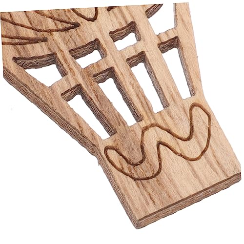 COHEALI 30pcs Hot Air Balloon Wooden Shape Ornament Crafts Hanging Bulk Wooden Lion Cut Outs Unfinished Wood Shapes Unfinished Woods Chips Wooden COHEALI