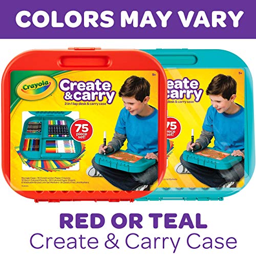 Crayola Create 'N Carry Art Set, 75 Pieces, Art Gift for Kids, Ages 5 & Up Crayola