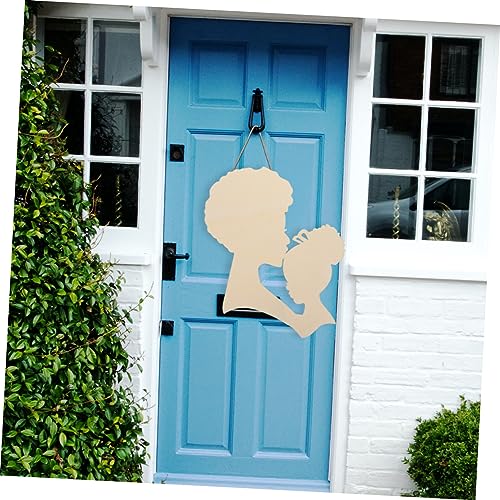 COHEALI Mother's Day Wood Chips Unfinished Wood African Women Wood Cutout Wooden Birch Plywood Discs Home Ornament Head Cutout Girls Crafts Head Mold COHEALI