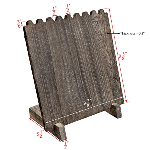 Ikee Design Set of 2 Wood Necklace Jewelry Display Stand for 8 Necklaces, Necklace Display Holder, Wood Plank Necklace Display Stand, Coffee Color Ikee Design