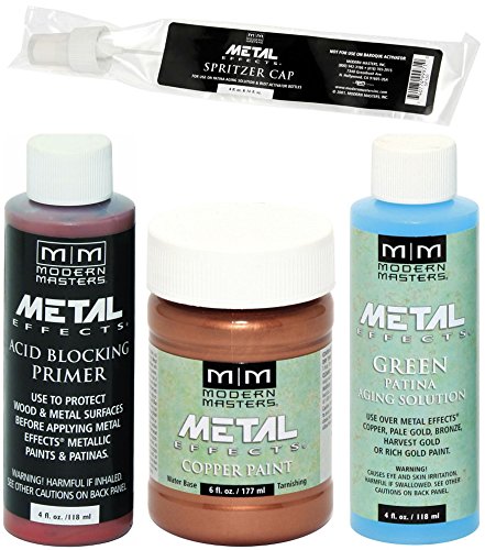 Modern Masters Metal Effects Copper Paint and Green Patina Kit (4-Ounce) Modern Masters