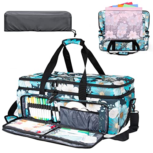 AMOIGEE Double-Layer Carrying Case for Cricut Maker 3, Cricut Explore 3/Explore Air 2, Cricut Accessories, Cricut Bag with Dust Cover AMOIGEE