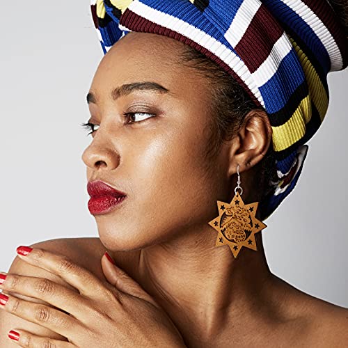 182 Pieces Wooden Dangle Earring Making Kit, Include 32 Pieces African Wood Drop Earring Pendant Unfinished Earrings Wood Charms with 100 Jump Ring Hicarer