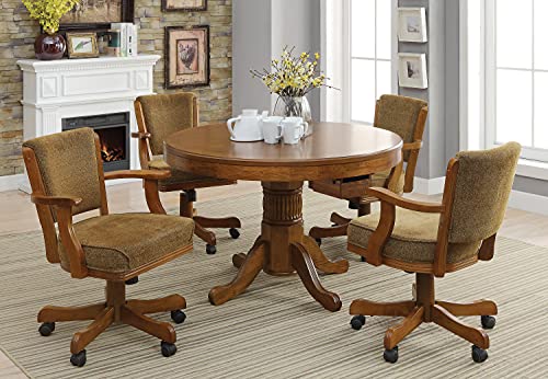Coaster Home Furnishings Turk 3-in-1 Round Pedestal Game Table Tobacco Coaster Home Furnishings