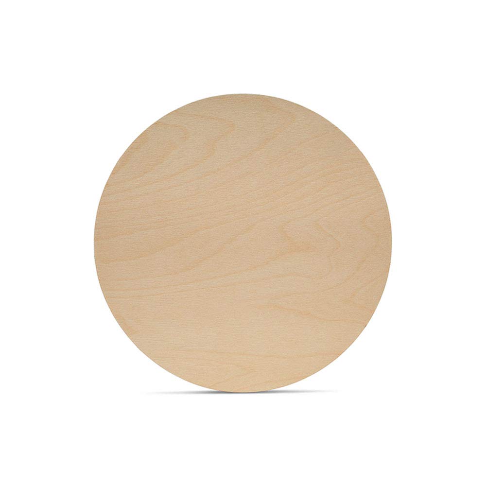 Wood Discs for Crafts, Blank Tokens, or Wooden Coins, 3 x 1/16 inch, Pack of 25 Unfinished Wood Circles, by Woodpeckers Woodpeckers