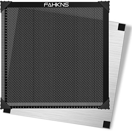 FAHKNS Honeycomb Working Table, 15.7"x15.7"x0.87" Honeycomb Laser Bed for Most Laser Engravers, for Fast Heat Dissipation and Table-Protecting with FAHKNS