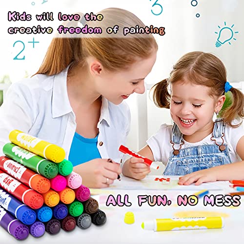 Washable Dot Markers for Kids Toddlers & Preschoolers, 24 Colors Bingo Paint Daubers Marker Kit with Free Activity Book Nicecho
