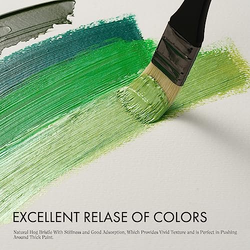ARTIFY Oil Paint Brush Set - 11 Pieces | Professional Artist Paint Brush Set for Oil Painting | Natural Hog Bristle Brushes with an Additional Nylon ARTIFY art supplies