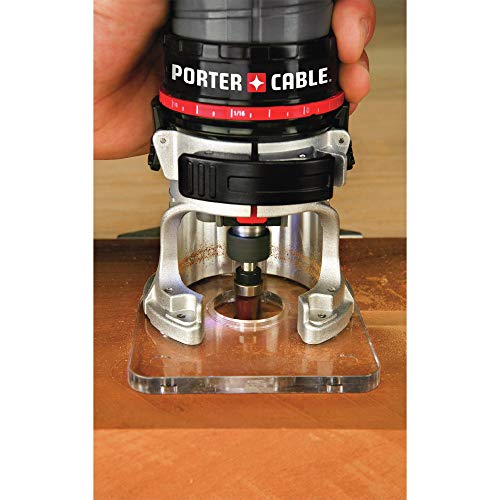 PORTER-CABLE Porter Cable Router, Variable Speed, 1/4-Inch Laminate Trimmer, 5.6-Amp (PCE6435) PORTER-CABLE