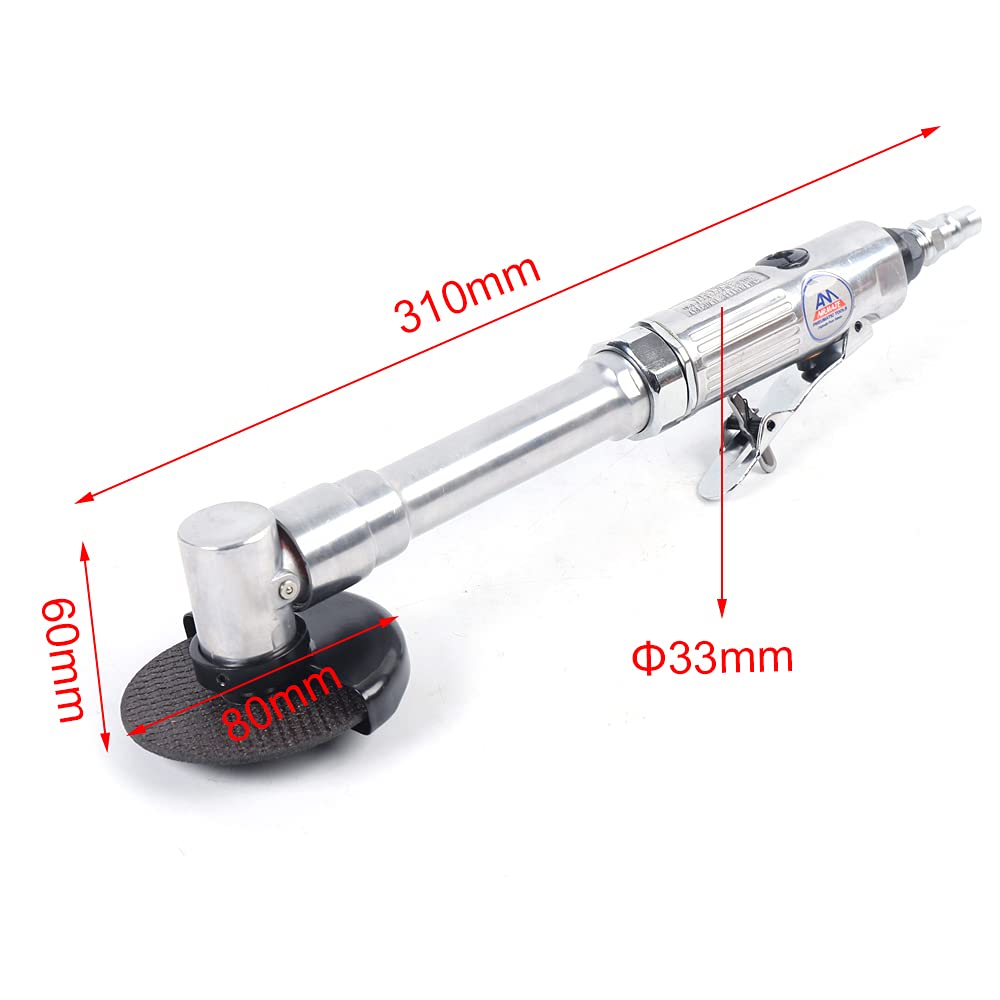 3" Long Handle Pneumatic Angle Cutting Machine Air Cut off Tool Cutting Machine Grinding Tool Angle Sander Air Extended Angle Cutter Handle Cutter NeNchengLi