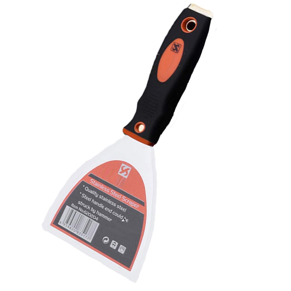 Edward Tools Harden 5" Stainless Steel Putty Knife - Heavy Duty Joint/Scraper Knife for Drywall - Paint Scraper - Rust-Proof Flexible Stainless Steel Edward Tools