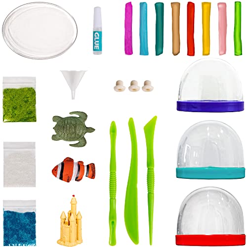 Hapinest Make Your Own Underwater Snow Globe Arts and Crafts Kit for Kids Boys and Girls Ages 6 Years and Up Hapinest