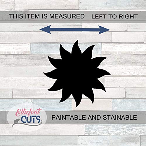 Sun Wood Cutouts for crafts, Laser Cut Wood Shapes 5mm thick Baltic Birch Wood, Multiple Sizes Available Elliefont Styles