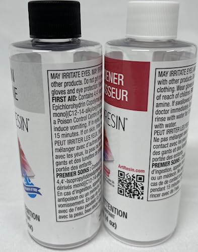 ArtResin - Epoxy Resin - Clear - Non-Toxic - 8 oz (4 oz Resin + 4 oz Hardener) (236 ml) ArtResin