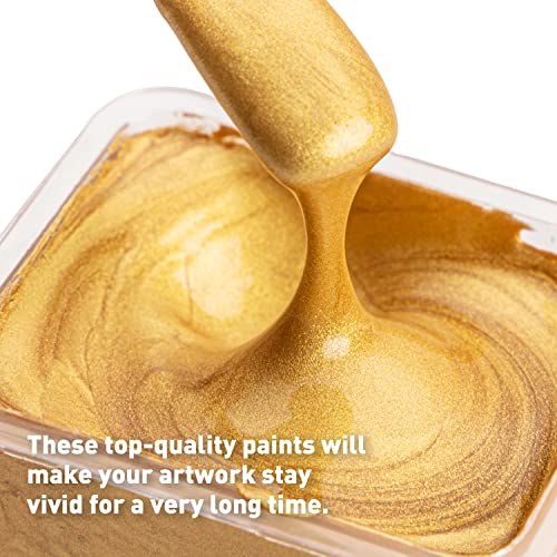 HIMI Metallic Gouache Paints Set, 18 Colors, 30g, 18 US fl oz, X ALIEN FRENS,Non Toxic Paint for Canvas and Paper, Art Supplies for Professionals, HIMI