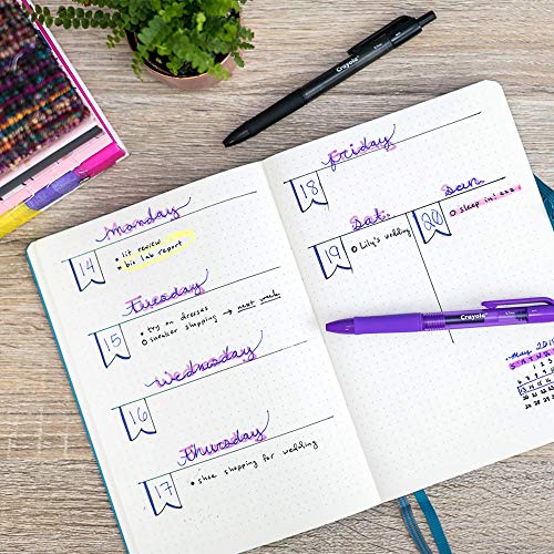 Crayola Colored Gel Pens for Kids and Adult Coloring, Washable Pens Medium Point, 14 Count Crayola