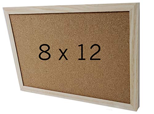 Mini Cork Bulletin Board Wood Framed 12 x 8 Inch for Home, Office or Dorm AACO