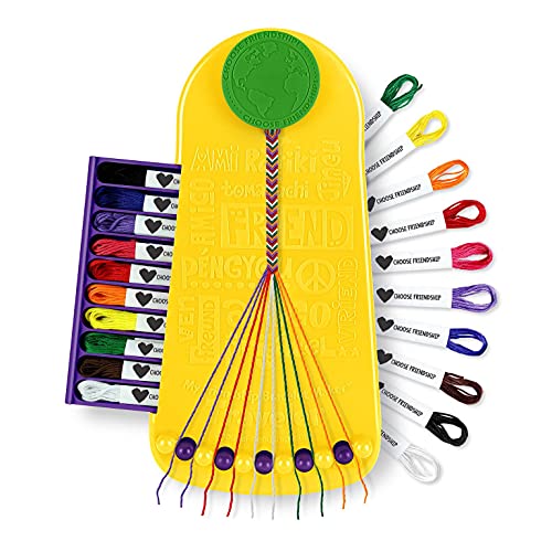 Choose Friendship, My Friendship Bracelet Maker®, 20 Pre-cut Threads - Makes Up to 8 Bracelets (Craft Kit, Kids Jewelry Kit, Gifts for Girls 8-12) Choose Friendship