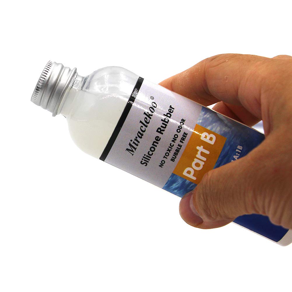 Miraclekoo Silicone Mold Making Kit Liquid Silicone Rubber 15A Platinum Silicone Translucent Mold Making Silicone for Casting Resin Molds, Silicone Miraclekoo