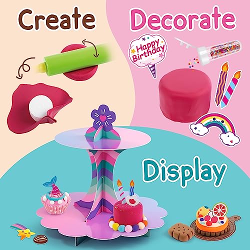 Drama Planet Craft Kits for Kids, Make Your Own Mini Desserts with Air Dry Clay, Create & Display Clay Creations, Art Activities, Great Gifts for Drama Planet