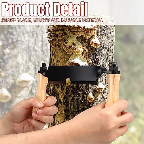 WILLBOND 2 Pcs Draw Shave Knife Set Draw Shave Knife Include Curved Draw Knife Straight Draw Knife Wood Working Tools Draw Shave Tool Woodworking WILLBOND