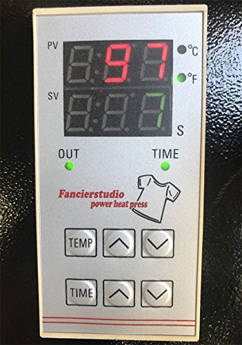 Fancierstudio Heat Press Digital Heat Press 15 x 15 Sublimation Heat Press Rhinestone Heat Press T-Shirt Heat Press 15x15 B/BLK (Clamp Shell) Fancierstudio