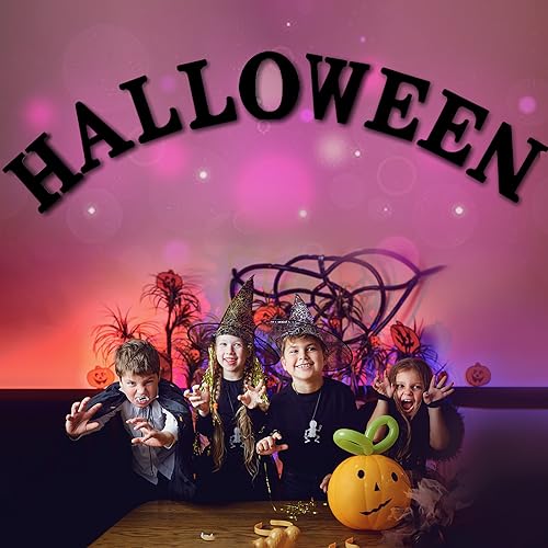 AOCEAN 10 inch Black Wood Letters Unfinished Wood Letters for Halloween Decorative Standing Letters Slices Sign Board Decoration for Craft Home Party AOCEAN