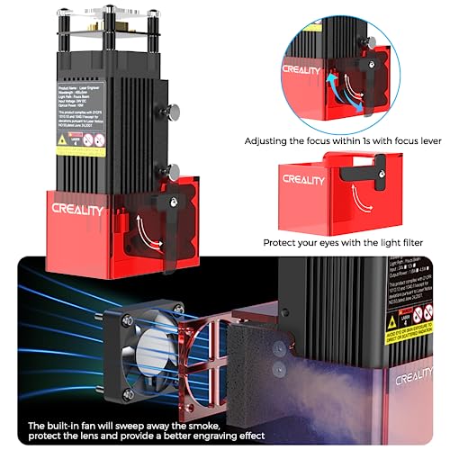 5W Laser Engraver, Official Creality CR-Laser Falcon 72W Engraving & Cutting Machine, Built-in Fan Cutter for Craft Design with Wood, Acrylic, Metal, Creality