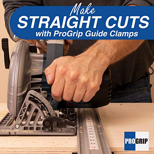 ProGrip Straight Edge Clamps Ideal for Cutting Large Sheets of Plywood and Dado Slots (All 3 Clamps 24, 36 and 50 inch) Peachtree Woodworking Supply