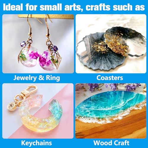 Teexpert Epoxy Resin - Fast Curing Resin 1 Gallon 4 Hours Demold Crystal Clear & Self-Leveling Casting Resin 8-10 Hours Quick Cure Epoxy Resin Kit Teexpert