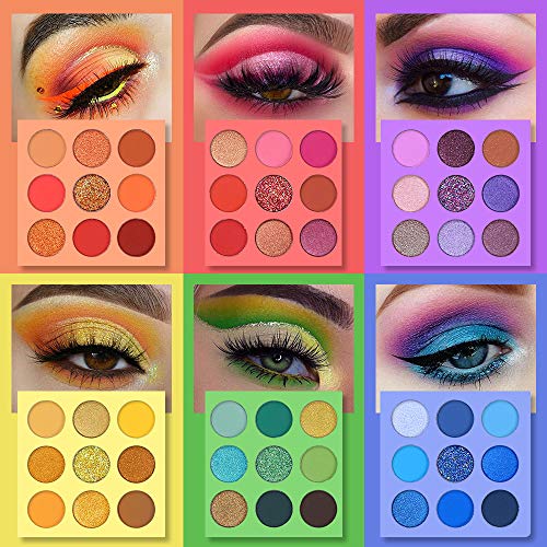 UCANBE 54 Colors Splashy Candies Eyeshadow Palette, Highly Pigmented Matte Shimmer Soft Creamy Glitter Rainbow Bright Powder Eye Shadow Blendable UCANBE