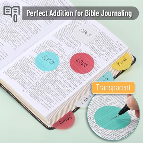 Mr. Pen- Transparent Sticky Notes, 200 Pcs, Candy Colors, Round Translucent Sticky Notes, Sticky Note Tabs, See Through Sticky Notes Transparent, Mr. Pen