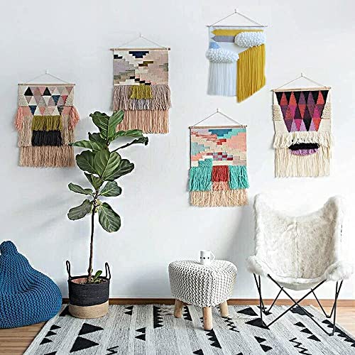 Weaving Loom Kit,Wooden Multi-Craft Weaving Loom Tapestry Loom Large Frame 9.85x 15.5inch,DIY Hand-Knitting Weaving Machinewith Loom Stick Bar for WoodArtSupply