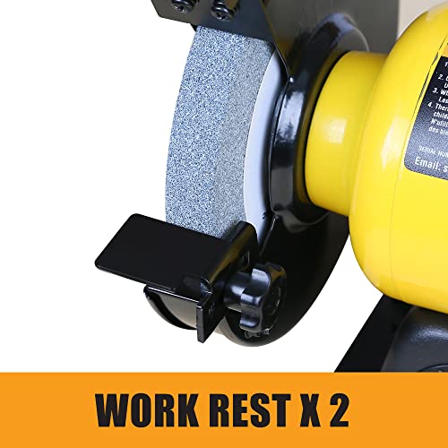 Woodskil 2.8Amp 1/2HP 6-Inch High-Speed Bench Grinder, CSA Listed, Table Grinder for sharpening Woodskil