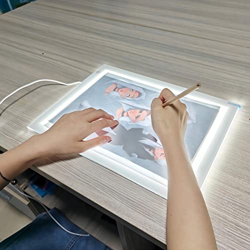 YINGWOND B4 Artist Tracing Light Box Board with Internal Cord, 14.2 * 10.6 in, 3 Levels of Brightness, Ultra-Thin 8000LUX Light Pad for Diamond YINGWOND