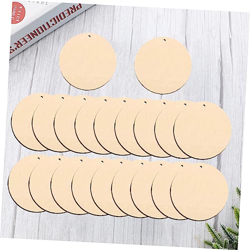 ABOOFAN 100 Pcs Wood Decorative Earrings Diy Earring Kit Unfinished Earrings Goodie Bag Filler Unfinished Round Earrings Paintable Earrings Jewelry ABOOFAN
