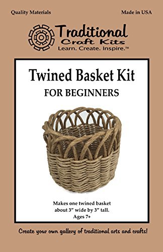 Traditional Craft Kits Beginner Coil Basket Kit - Complete Basket Weaving Kit Set, 6 Basket Making Kit with Basket Weaving Supplies, Complete with Traditional Craft Kits