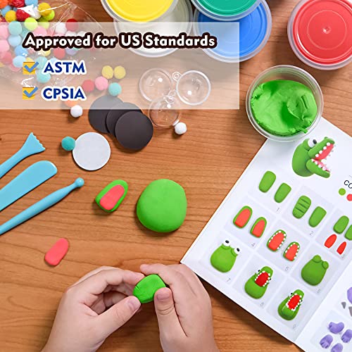 Drama Planet Air Dry Clay Kit for Kids, Create Your Own Refrigerator Magnets with Modeling Clay, Art Activity Set, Craft Project Gifts for Boys & Drama Planet
