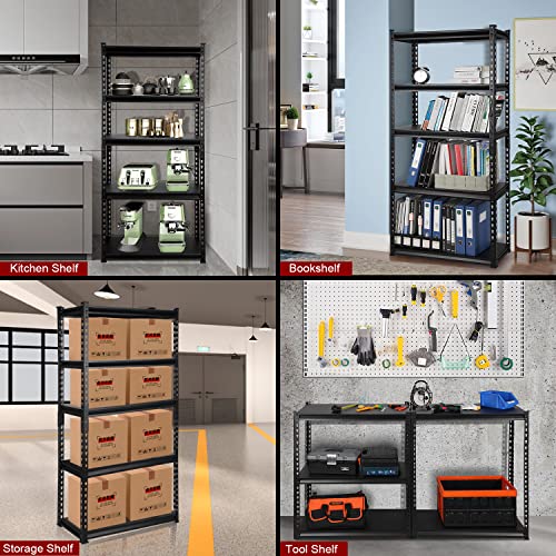 PACHIRA E-Commerce 5-Tier Garage Shelving Unit Heavy Duty Adjustable Storage Rack Metal Shelves for Kitchen, Garage, Office, 28" W x 12" D x 60" H PACHIRA E-Commerce