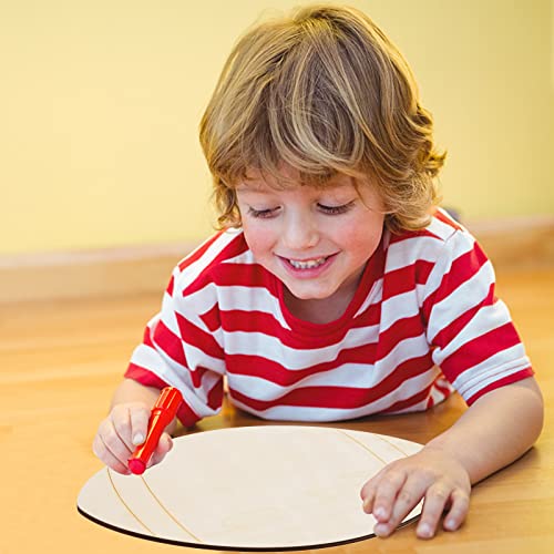 8 Pcs Wooden Football Cutouts Unfinished Wood Sports Themed Cutout Blank Wooden Football Shape Wood Hanging Slice Ornaments for DIY Crafts Door AWIZOM