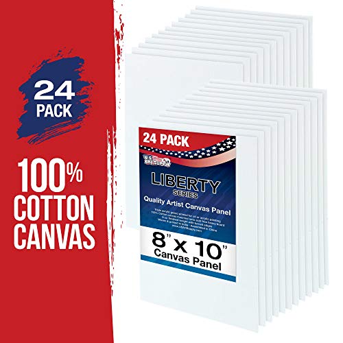 US Art Supply 8 X 10 inch Professional Artist Quality Acid Free Canvas Panel Boards for Painting Value Pack of 12 (1 Full Case of 12 Single Canvas U.S. Art Supply