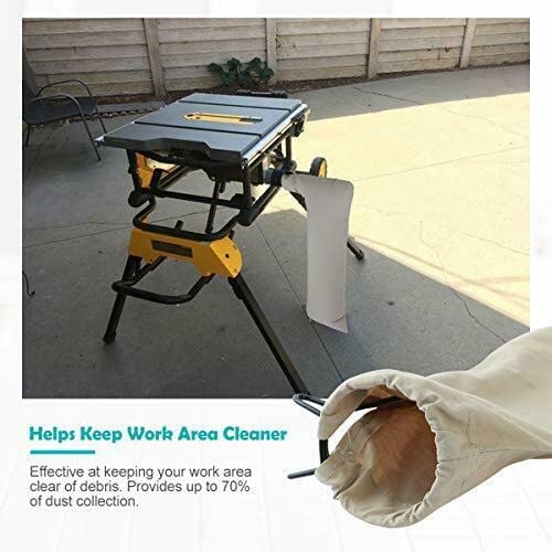 Table Saw Dust Collector Bag (10" Tablesaws with 2.5" Dust Port) Fits Bosch/Dewalt/Makita/Ryobi/Craftsman/Porter XHBAN