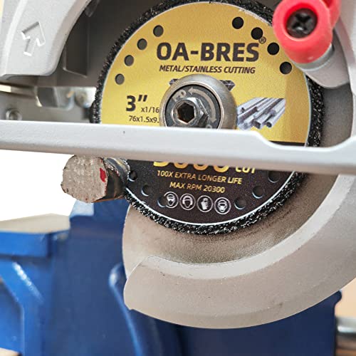 3Pack Diamond Cut Off Wheels, 3 Inch(75MM) Metal Cutting Wheel with 3/8 Inch(9.5MM) Arbor, Diamond Disc with 5000+ Cuts on Rebar, Steel, Iron and OA-BRES